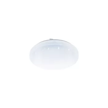   EGLO 98294 FRANIA-A, beltéri IP44-es LED-es fali-mennyezeti lámpa, LED foglalattal, MAX 12W, 1050lm,2700 K-6500 K, fehér/acél lámpatest, fehér/kristály hatású műanyag búrával, színhőmérséklet szabályzás távírányítóval,LED nem cserélhető, kapcs nélkül