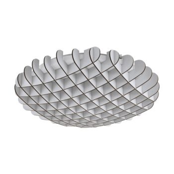   EGLO 98428 VALDECABRAS, beltéri LED-es fali-mennyezeti lámpa, LED foglalattal, MAX 33,5W teljesítménnyel, 3900lm, 3000 K, fehér / acél lámpatest, IP20, fehér / fa, műanyag búrával, kapcsoló nélkül