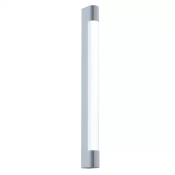   EGLO 98443 TRAGACETE, beltéri IP44-es LED-es tükörvilágító, LED foglalattal, MAX 16W teljesítménnyel, 1500lm, 4000 K, króm / nemesacél lámpatest, fehér / műanyag búrával, LED nem cserélhető, kapcsoló nélkül
