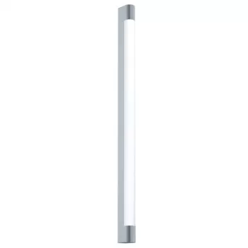   EGLO 98444 TRAGACETE, beltéri IP44-es LED-es tükörvilágító, LED foglalattal, MAX 8W/16W teljesítménnyel, 770/1500lm, 4000 K, króm / nemesacél lámpatest, fehér / műanyag búrával, LED nem cserélhető, kapcsoló nélkül