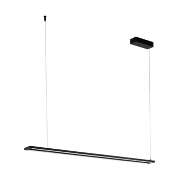   EGLO 98492 AMONTILLADO, beltéri LED-es függeszték, LED foglalattal, MAX 27W teljesítménnyel, 3500lm, 3000 K, fekete / alumínium, acél lámpatest, IP20, fehér / műanyag búrával, állítható magasság, LED nem cserélhető, kapcsoló nélkül