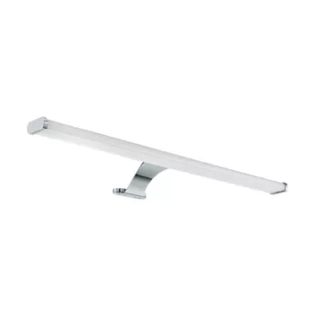   EGLO 98502 VINCHIO, beltéri IP44-es LED-es tükörvilágító, LED foglalattal, MAX 10W teljesítménnyel, 1500lm, 3000 K, króm / acél lámpatest, fehér / műanyag búrával, LED nem cserélhető, kapcsoló nélkül