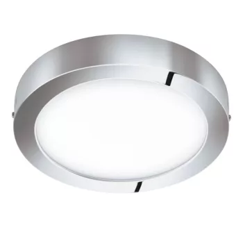   EGLO 98559 FUEVA-C, beltéri IP44-es LED-es falon kívüli lámpa, LED foglalattal, MAX 21W, 2800lm, 2700 K-6500 K, króm/fémöntvény lámpatest, fehér/műanyag búrával, Bluetooth, színhőmérséklet szab., RGB, vezérlés: applikációval, távirányítóval