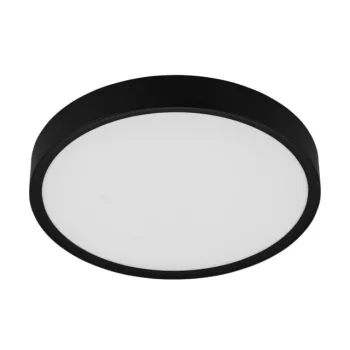   EGLO 98604 MUSURITA, beltéri LED-es mennyezeti lámpa, LED foglalattal, MAX 33,5W teljesítménnyel, 3900lm, 3000 K, fekete / műanyag, acél lámpatest, IP20, fehér / műanyag búrával, LED nem cserélhető, kapcsoló nélkül