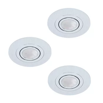   EGLO 98639 AREITIO, beltéri süllyesztett lámpa, GU10 foglalattal, MAX 3X5W teljesítménnyel, csiszolt alumínium / alumínium lámpatest, IP20, kapcsoló nélkül
