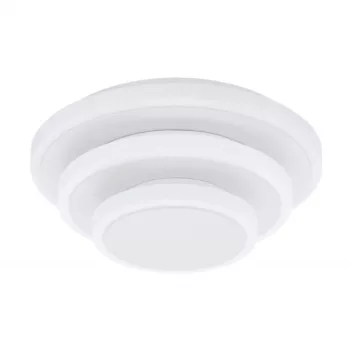   EGLO 98676 ELGVERO, beltéri LED-es fali-mennyezeti lámpa, LED foglalattal, MAX 5,4W/8,6W/11,4W teljesítménnyel, 570/920/1240lm, 3000 K, fehér / acél lámpatest, IP20, fehér / műanyag búrával, LED nem cserélhető, kapcsoló nélkül