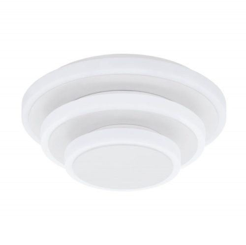 EGLO 98676 ELGVERO, beltéri LED-es fali-mennyezeti lámpa, LED foglalattal, MAX 5,4W/8,6W/11,4W teljesítménnyel, 570/920/1240lm, 3000 K, fehér / acél lámpatest, IP20, fehér / műanyag búrával, LED nem cserélhető, kapcsoló nélkül