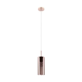   EGLO 98698 SELVINO, beltéri függeszték, E27 foglalattal, MAX 1X15W teljesítménnyel, matt nikkel / acél lámpatest, IP20, rézszínű / mattított üveg búrával, kapcsoló nélkül