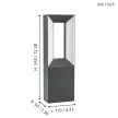 EGLO 98727 RIFORANO kültéri talapzatos állólámpa, fekete színben, 1100lm, 2X5W teljesítménnyel, IP54 védelemmel, 3000K, 5 év garanciával ( EGLO 98727 )