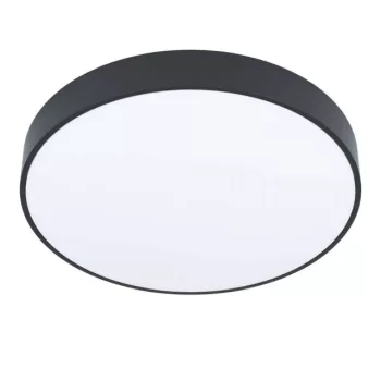  EGLO 98894 ZUBIETA-A, beltéri LED-es falon kívüli lámpa, LED foglalattal, MAX 18W, 1900lm, 2700 K-6500 K, fekete/acél lámpatest, IP20, fehér/műanyag búrával, színhőmérséklet szabályzás távírányítóval ( tartozék ), LED nem cserélhető, kapcsoló nélkül