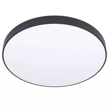   EGLO 98895 ZUBIETA-A, beltéri LED-es falon kívüli lámpa, LED foglalattal, MAX 24W, 2300lm, 2700 K-6500 K, fekete/acél lámpatest, IP20, fehér/műanyag búrával, színhőmérséklet szabályzás távírányítóval ( tartozék ), LED nem cserélhető, kapcsoló nélkül