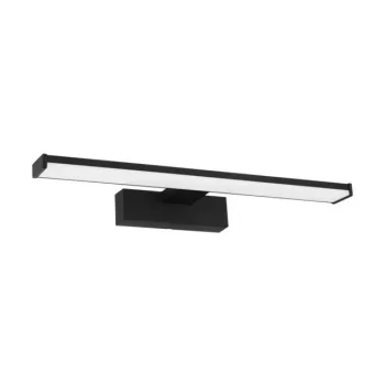   EGLO 98907 PANDELLA 1, beltéri IP44-es LED-es tükörvilágító, LED foglalattal, MAX 7,4W teljesítménnyel, 900lm, 4000 K, fekete / alumínium, műanyag lámpatest, fehér / műanyag búrával, LED nem cserélhető, kapcsoló nélkül