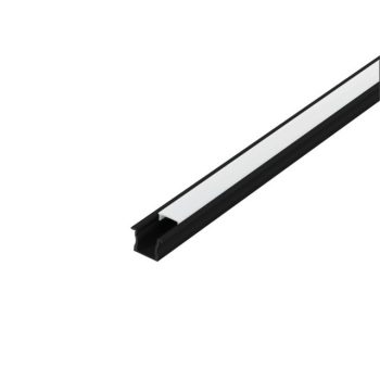   EGLO 98994 RECESSED PROFILE 2 LED szalaghoz süllyeszthető led profil 15mm opál diffúzorral 1mfekete, 1000 mm x 23 mm x 15 mm