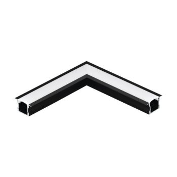   EGLO 98996 RECESSED PROFILE 2 LED szalaghoz Sarokösszekötő elem 98994-hez fekete, 110 mm x 0 mm x 0 mm