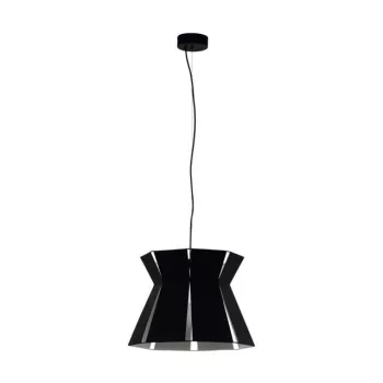   EGLO 99081 VALECROSIA, beltéri függeszték, E27 foglalattal, MAX 1X40W teljesítménnyel, fekete, fehér / acél lámpatest, IP20, kapcsoló nélkül