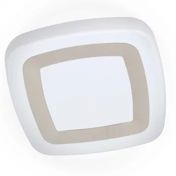   EGLO 99109 RUIDERA, beltéri LED-es mennyezeti lámpa, LED foglalattal, MAX 22W teljesítménnyel, 2400lm, 3000 K, fehér / acél lámpatest, IP20, fehér, ezüst / műanyag búrával, LED nem cserélhető, kapcsoló nélkül