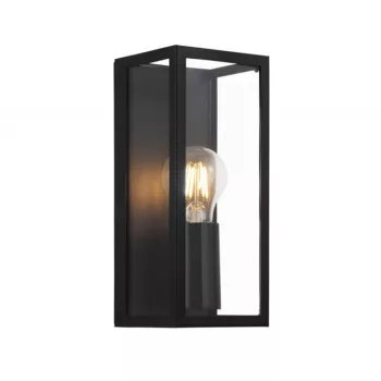   EGLO 99123 AMEZOLA, beltéri IP44-es fali lámpa, E27 foglalattal, MAX 1X60W teljesítménnyel, lm, fekete / acél lámpatest, áttetsző / üveg búrával, kapcsoló nélkül