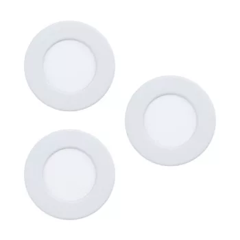   EGLO 99135 FUEVA 5, beltéri LED-es süllyesztett lámpa, LED foglalattal, MAX 3X2,7W teljesítménnyel, 900lm, 3000 K, fehér / acél lámpatest, IP20, fehér / műanyag búrával, LED nem cserélhető, kapcsoló nélkül