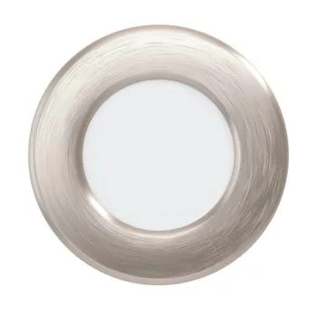   EGLO 99136 FUEVA 5, beltéri LED-es süllyesztett lámpa, LED foglalattal, MAX 2,7W teljesítménnyel, 300lm, 3000 K, matt nikkel / acél lámpatest, IP20, fehér / műanyag búrával, LED nem cserélhető, kapcsoló nélkül