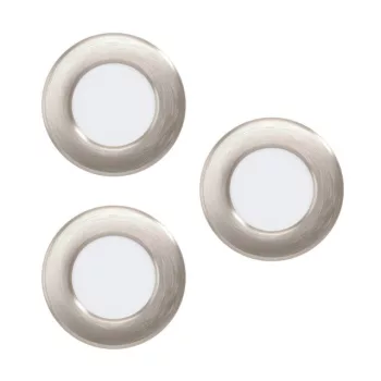   EGLO 99141 FUEVA 5, beltéri LED-es süllyesztett lámpa, LED foglalattal, MAX 3X2,7W teljesítménnyel, 900lm, 3000 K, matt nikkel / acél lámpatest, IP20, fehér / műanyag búrával, LED nem cserélhető, kapcsoló nélkül