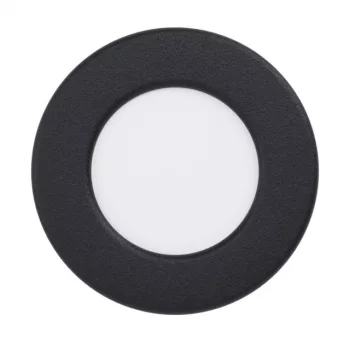   EGLO 99156 FUEVA 5, beltéri LED-es süllyesztett lámpa, LED foglalattal, MAX 2,7W teljesítménnyel, 360lm, 4000 K, fekete / acél lámpatest, IP20, fehér / műanyag búrával, LED nem cserélhető, kapcsoló nélkül
