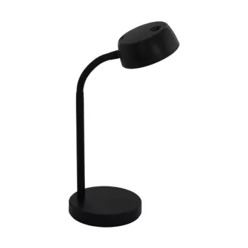   EGLO 99335 CABALES, beltéri LED-es asztali lámpa, LED foglalattal, MAX 4,5W teljesítménnyel, 500lm, 3000 K, fekete / műanyag lámpatest, IP20, LED nem cserélhető, billenő kapcsolóval
