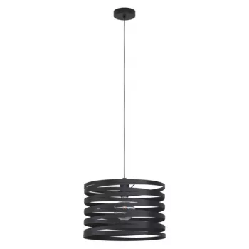   EGLO 99345 CREMELLA, beltéri függeszték, E27 foglalattal, MAX 1X40W teljesítménnyel, fekete / acél lámpatest, IP20, kapcsoló nélkül
