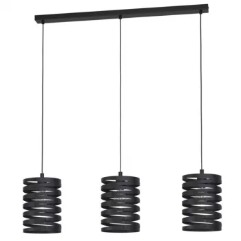   EGLO 99347 CREMELLA, beltéri függeszték, E27 foglalattal, MAX 3X40W teljesítménnyel, fekete / acél lámpatest, IP20, kapcsoló nélkül