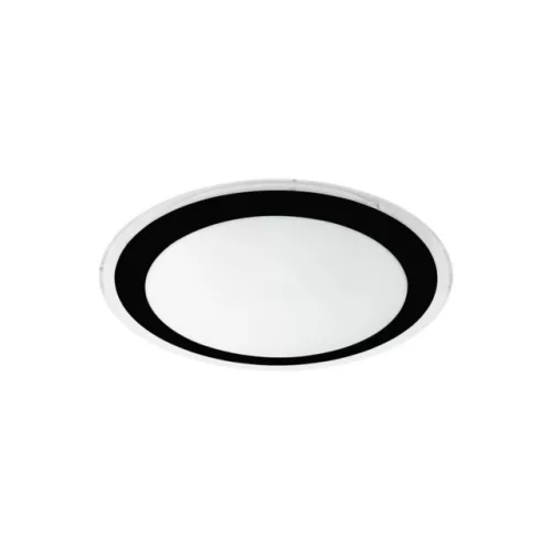 EGLO 99404 COMPETA 2, beltéri LED-es fali-mennyezeti lámpa, LED foglalattal, MAX 18W teljesítménnyel, 2000lm, 3000 K, fehér / acél lámpatest, IP20, fehér, fekete, áttetsző / műanyag búrával, LED nem cserélhető, kapcsoló nélkül