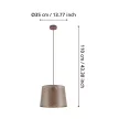 EGLO 99439 SEGEZIA beltéri függeszték, Mokka színek színben, E27 foglalattal, max 1X40W teljesítmény, IP20 védelemmel, 2 év garanciával ( EGLO 99439 )