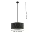 EGLO 99525 MARASALES beltéri függeszték, fekete színben, E27 foglalattal, max 1X40W teljesítmény, IP20 védelemmel, 2 év garanciával ( EGLO 99525 )