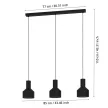 EGLO 99552 CASIBARE beltéri függeszték, fekete színben, E27 foglalattal, max 3X40W teljesítmény, IP20 védelemmel, 2 év garanciával ( EGLO 99552 )