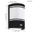 EGLO 99566 CERNO kültéri fali lámpa, fekete színben, E27 foglalattal, max 1X40W teljesítmény, IP44 védelemmel, 2 év garanciával ( EGLO 99566 )