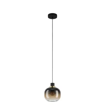   EGLO 99614 OILELLA beltéri függeszték, fekete, sárgaréz színben, E27 foglalattal, max 1X40W teljesítmény, IP20 védelemmel, 2 év garanciával ( EGLO 99614 )