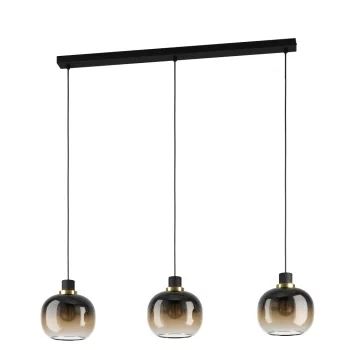   EGLO 99615 OILELLA beltéri függeszték, fekete, sárgaréz színben, E27 foglalattal, max 3X40W teljesítmény, IP20 védelemmel, 2 év garanciával ( EGLO 99615 )