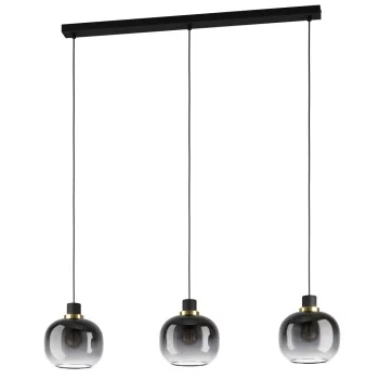   EGLO 99617 OILELLA beltéri függeszték, fekete, sárgaréz színben, E27 foglalattal, max 3X40W teljesítmény, IP20 védelemmel, 2 év garanciával ( EGLO 99617 )