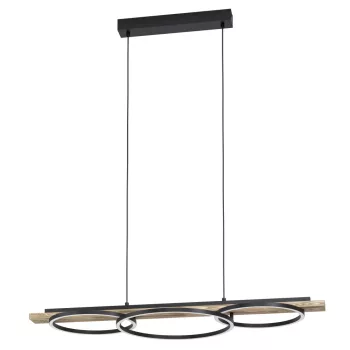   EGLO 99624 BOYAL beltéri függeszték, fekete, rusztikus barna színben, 3600, 2250lm, 2X12,5W teljesítménnyel, IP20 védelemmel, 3000K, 5 év garanciával ( EGLO 99624 )