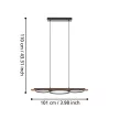 EGLO 99624 BOYAL beltéri függeszték, fekete, rusztikus barna színben, 3600, 2250lm, 2X12,5W teljesítménnyel, IP20 védelemmel, 3000K, 5 év garanciával ( EGLO 99624 )