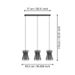EGLO 99634 MASETA beltéri függeszték, fekete színben, E27 foglalattal, max 3X40W teljesítmény, IP20 védelemmel, 2 év garanciával ( EGLO 99634 )