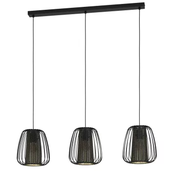   EGLO 99662 CURASAO beltéri függeszték, fekete színben, E27 foglalattal, max 3X40W teljesítmény, IP20 védelemmel, 2 év garanciával ( EGLO 99662 )