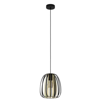   EGLO 99665 ENCINITOS beltéri függeszték, fekete, arany színben, E27 foglalattal, max 1X40W teljesítmény, IP20 védelemmel, 2 év garanciával ( EGLO 99665 )