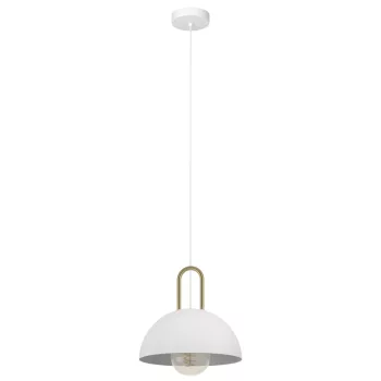   EGLO 99695 CALMANERA beltéri függeszték, fehér, sárgaréz színben, E27 foglalattal, max 1X40W teljesítmény, IP20 védelemmel, 2 év garanciával ( EGLO 99695 )