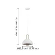EGLO 99695 CALMANERA beltéri függeszték, fehér, sárgaréz színben, E27 foglalattal, max 1X40W teljesítmény, IP20 védelemmel, 2 év garanciával ( EGLO 99695 )