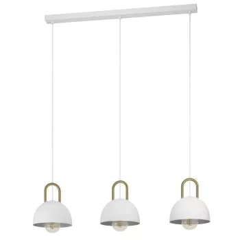   EGLO 99696 CALMANERA beltéri függeszték, fehér, sárgaréz színben, E27 foglalattal, max 3X40W teljesítmény, IP20 védelemmel, 2 év garanciával ( EGLO 99696 )