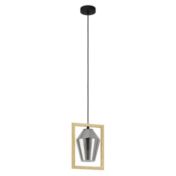   EGLO 99701 VIGLIONI beltéri függeszték, fekete, barna színben, E27 foglalattal, max 1X40W teljesítmény, IP20 védelemmel, 2 év garanciával ( EGLO 99701 )