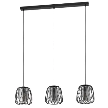   EGLO 99706 FLORESTA beltéri függeszték, fekete színben, E27 foglalattal, max 3X40W teljesítmény, IP20 védelemmel, 2 év garanciával ( EGLO 99706 )