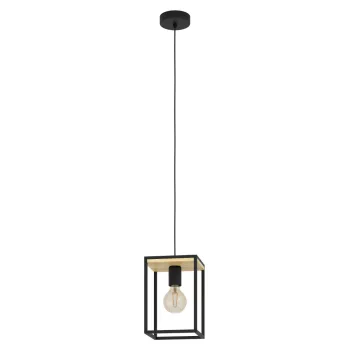   EGLO 99795 LIBERTAD beltéri függeszték, fekete, barna színben, E27 foglalattal, max 1X40W teljesítmény, IP20 védelemmel, 2 év garanciával ( EGLO 99795 )