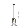 EGLO 99795 LIBERTAD beltéri függeszték, fekete, barna színben, E27 foglalattal, max 1X40W teljesítmény, IP20 védelemmel, 2 év garanciával ( EGLO 99795 )