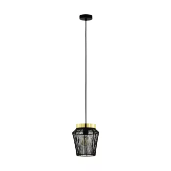   EGLO 99806 ESCANDIDOS beltéri függeszték, fekete, sárgaréz színben, E27 foglalattal, max 1X40W teljesítmény, IP20 védelemmel, 2 év garanciával ( EGLO 99806 )
