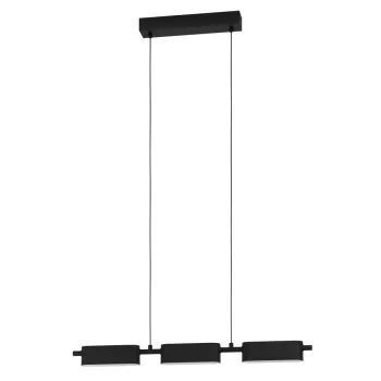   EGLO 99821 ROVIRA beltéri függeszték, fekete színben, 2400lm, 3X6,7W teljesítménnyel, IP20 védelemmel, 3000K, 5 év garanciával ( EGLO 99821 )